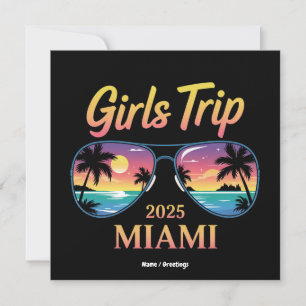 Convites Viagem de Meninas Miami 2025 Fim de Semana de Mulh