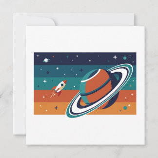 Convites Viagem Espacial Retro