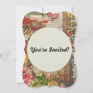 Convites Viagem Europeu Vintage Londres Paris