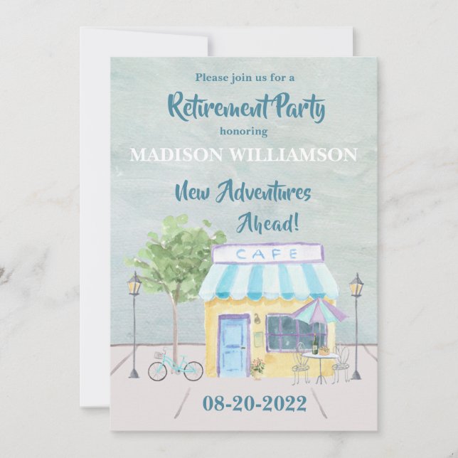 Convites Viagem Theme Retirement Party (Frente)