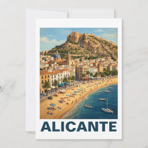 Convites Viagem Turística Vintage Alicante Espanha