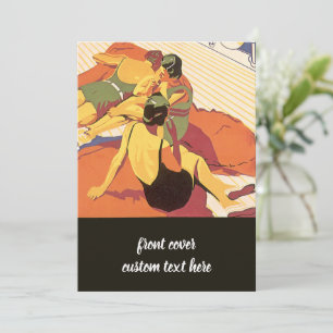 Convites Viagens vintage, navio de cruzeiro Partido da Viag