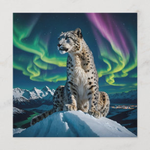 Convites “Viajante do Céu do Norte” – Retrato de Leopardo d