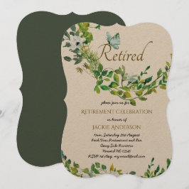 Convites Vias de reforma elegantes Mulher-homem Verde