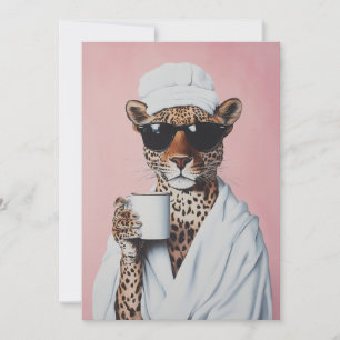 Convites Vibes Relaxadas da Manhã Leopardo