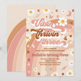 Convites Vibin'Thrivin' E Três aniversário de 3 anos De Gro