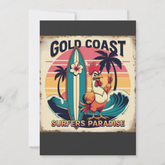 Convites Víblias de Surf Tropical - Galeria de Retro e Plac