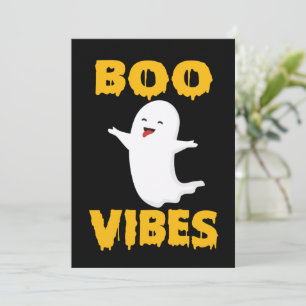 Convites Vibrações de Boo - Halloween Engraçado 2022