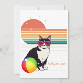 Convites Vibrações de Gato Legal ao Pôr do Sol