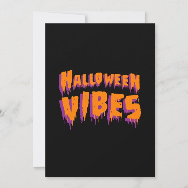Convites Vibrações de Halloween (Frente)