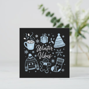 Convites Vibrações de Inverno Férias de Natal Época de Nata