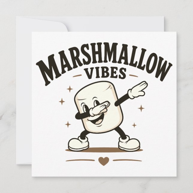 Convites Vibrações de marshmallow (Frente)