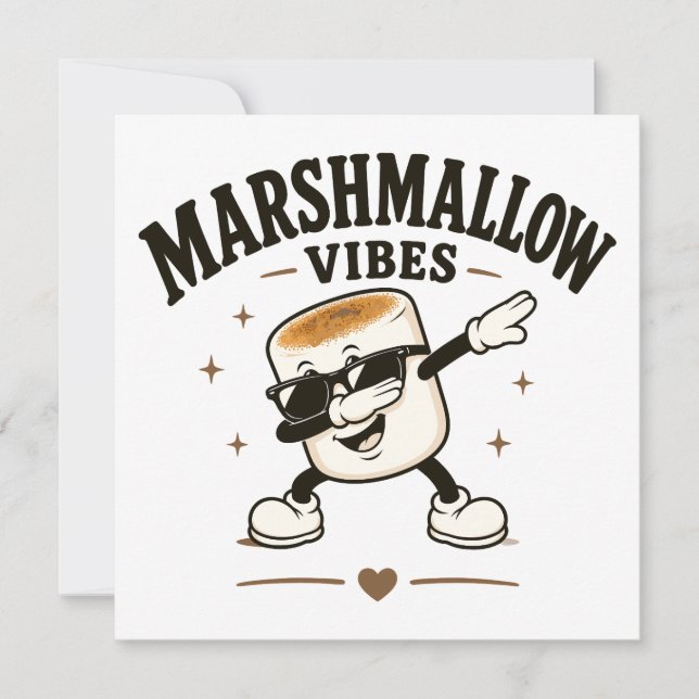Convites Vibrações de marshmallow (Frente)