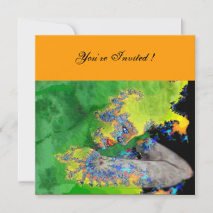 Convites VIBRAÇÕES DE MATÉRIA, cor de laranja amarelo verde