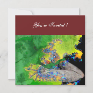 Convites VIBRAÇÕES DE MATÉRIA, vermelho-amarelo-verde