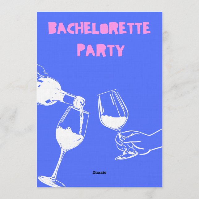 Convites Vibrant Bachelorette Weekend Invitation for Bride (Verso)