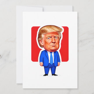 Convites Vibrant Pop‑Art Trump Caricature