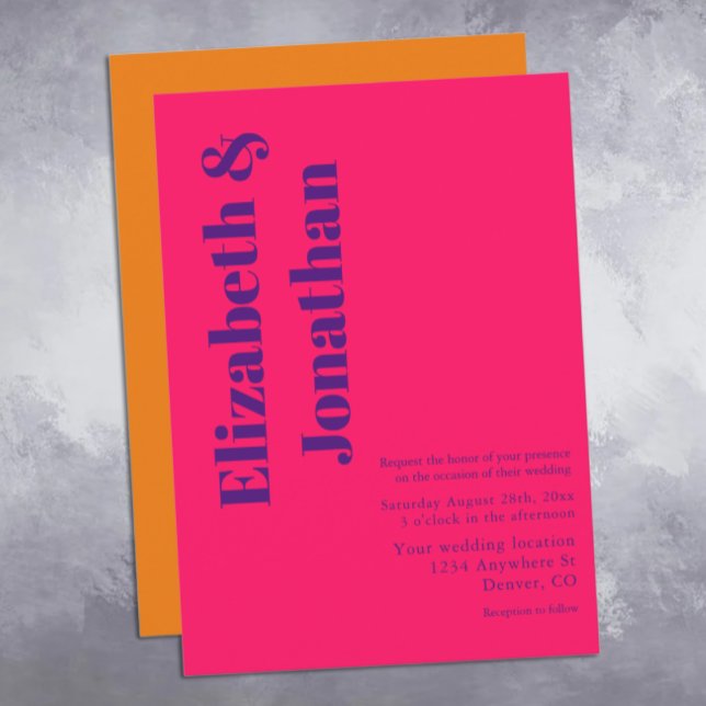 Convites Vibrant Sunrise Minimalist Mix & Match Wedding (Criador carregado)