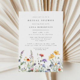Convites Vibrant Watercolor Floral Bridal Shower Invitation