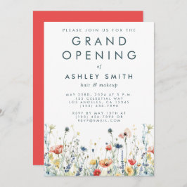 Convites Vibrant Wildflower Grand Abertura