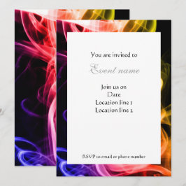 Convites Vibrant Yellow Orange Abstrato Smoite Invite