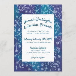 Convites Vibrante Aquarela e Invóitos Florais