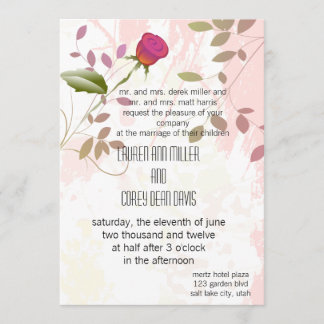 Convites vibrante e adorável rosa casamento