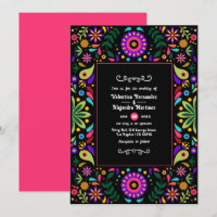 Vibrante Floral de Festa Mexicana de Casamento