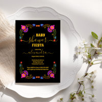 Vibrante Mexicana Floral Fiesta Chá de fraldas Gir