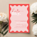 Convites Vibrante Saúde à 50ª Festa de aniversário<br><div class="desc">Este vibrante 50º convite de aniversário é perfeito para uma festa de aniversário moderna. O simples design apresenta o texto do script de saudação contemporâneo em cor branca sobre fundo de pêssego vibrante com borda ondulada. Personalizável em qualquer cor. Mantenha o design mínimo e elegante, como está, ou personalize-o adicionando...</div>