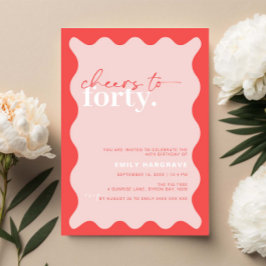 Convites Vibrante Saúde para Festa de Quarenta aniversário 