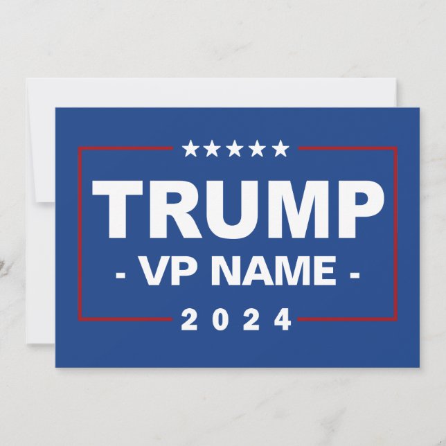 Convites Vice-presidente da Trump Personalizada 2024 (Frente)
