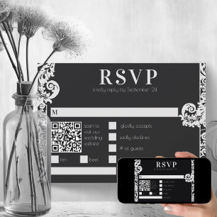 Convites Vice-presidente do Casamento tema damasco Floral B