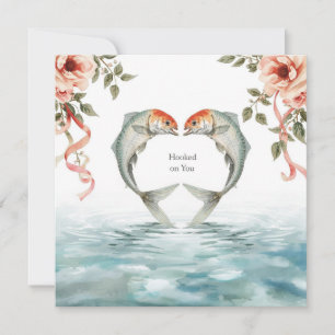 Convites Viciados em você amantes da pesca Casamento Aquare