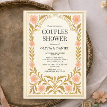Victorian Floral Art Nouveau Couples Shower