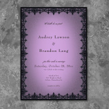 Victorian Gothic Iron Border Purple Wedding
