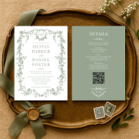 Victorian Sage Green All in One Wedded Monograma