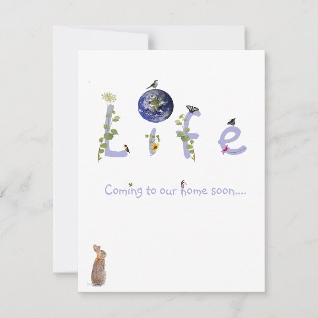 Convites Vida: Chegando em nossa casa, chá de fraldas convi (Frente)