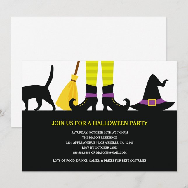 Convites Vida das Bruxas (Frente/Verso)