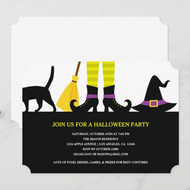 Convites Vida das Bruxas (Frente/Verso)