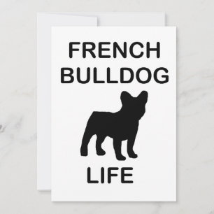 Convites vida de buldogue francês