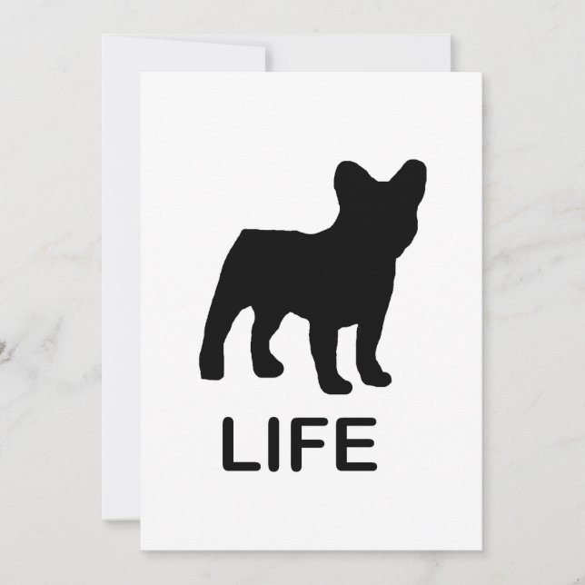 Convites vida de buldogue francês (Frente)