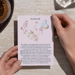 Convites Vida de Celebração da Borboleta Floral Psalm 23 Ro