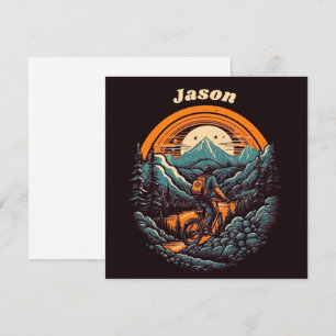 Convites Vida de Ciclismo de Aventura na Montanha Retro, pe