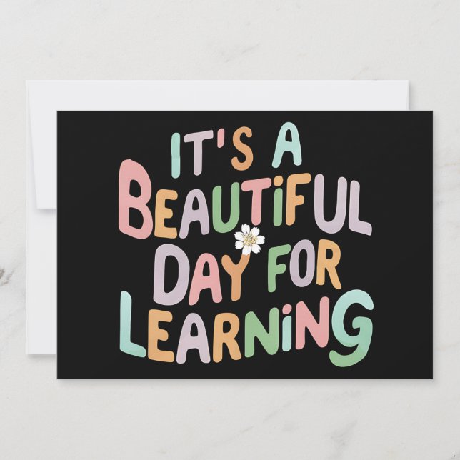 Convites Vida de Professor É um Belo Dia para Aprender  (Frente)