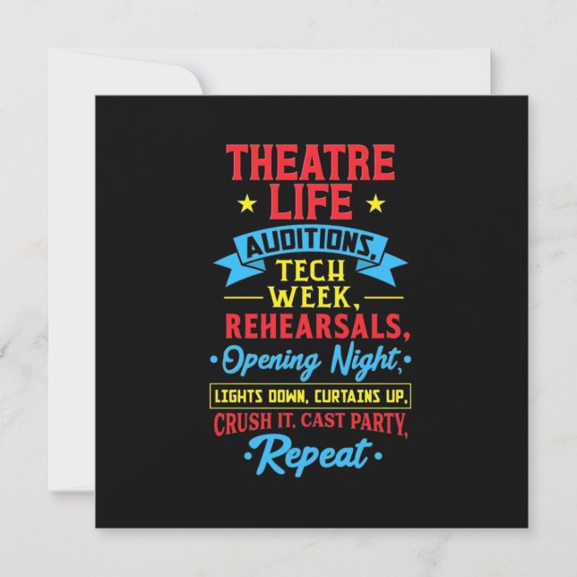 Convites Vida de Teatro para Ator (Frente)