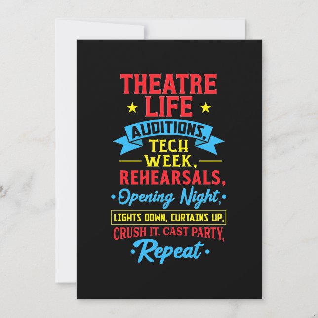 Convites Vida de Teatro para Ator (Frente)