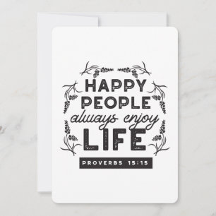 Convites Vida Feliz com Fé – Provérbios 15:15 Arte