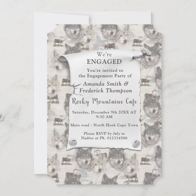 Convites Vida Selvagem Canadiana (Frente)