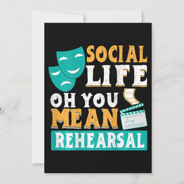 Convites Vida Social Oh Você Quer Dizer Ensaio De Teatro De (Frente)
